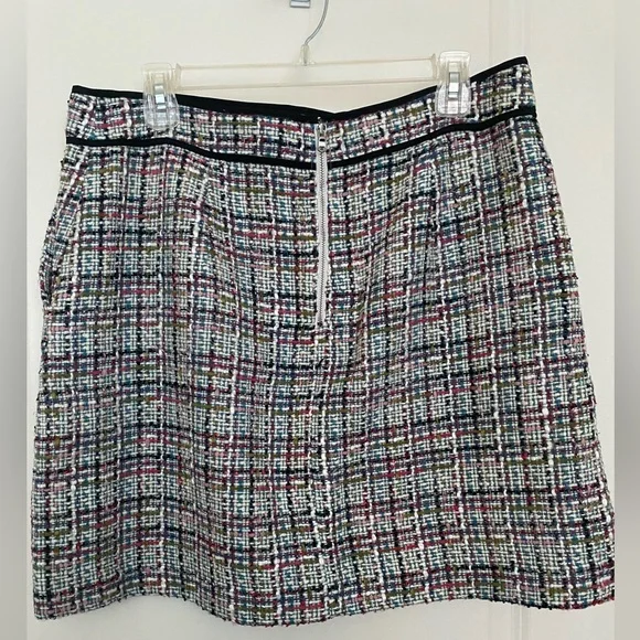 FINAL SALE Loft Multicolored Tweed Skirt EUC - Picture 4 of 6